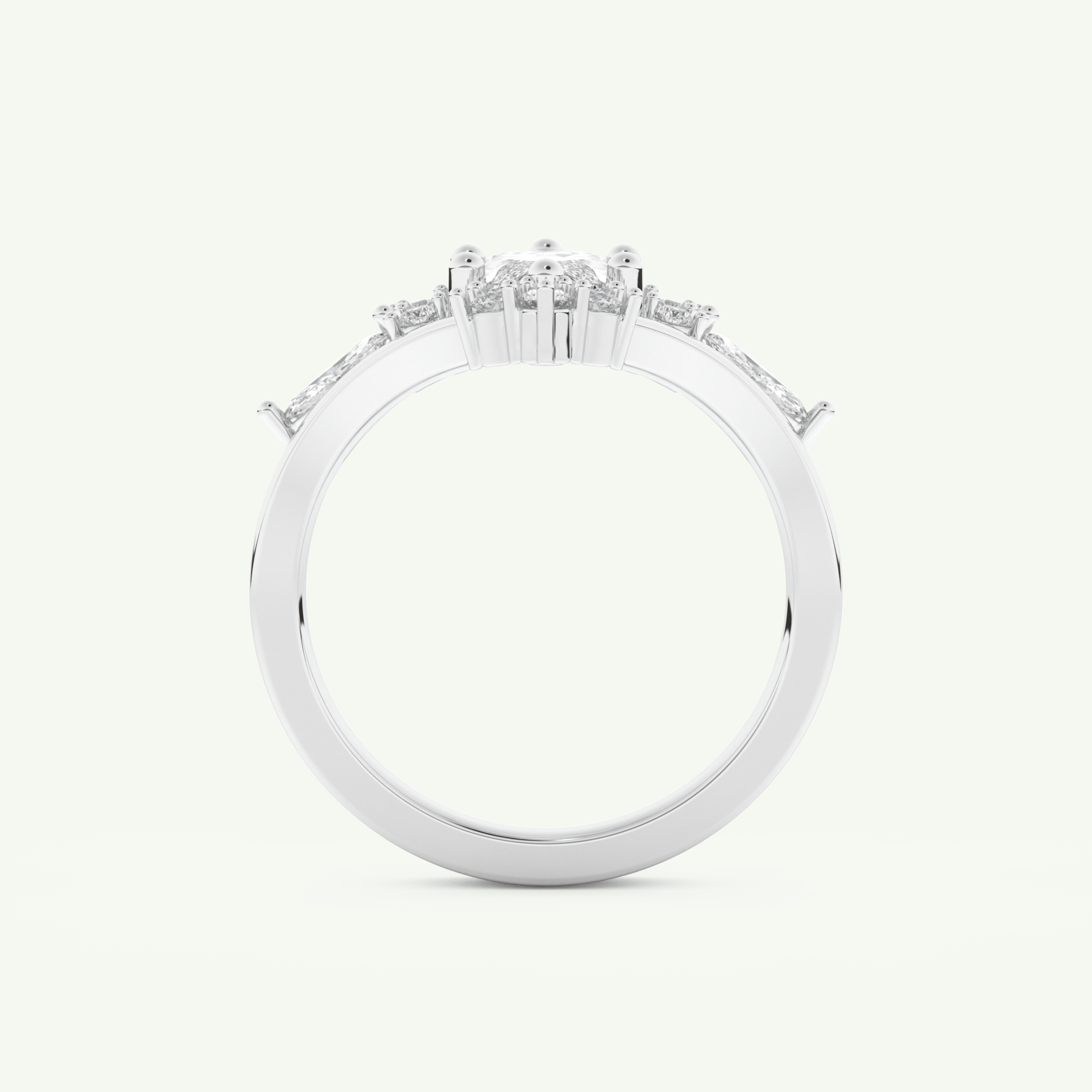 1.08 CT Marquise Cut Lab Grown Diamond Bridal Set 17