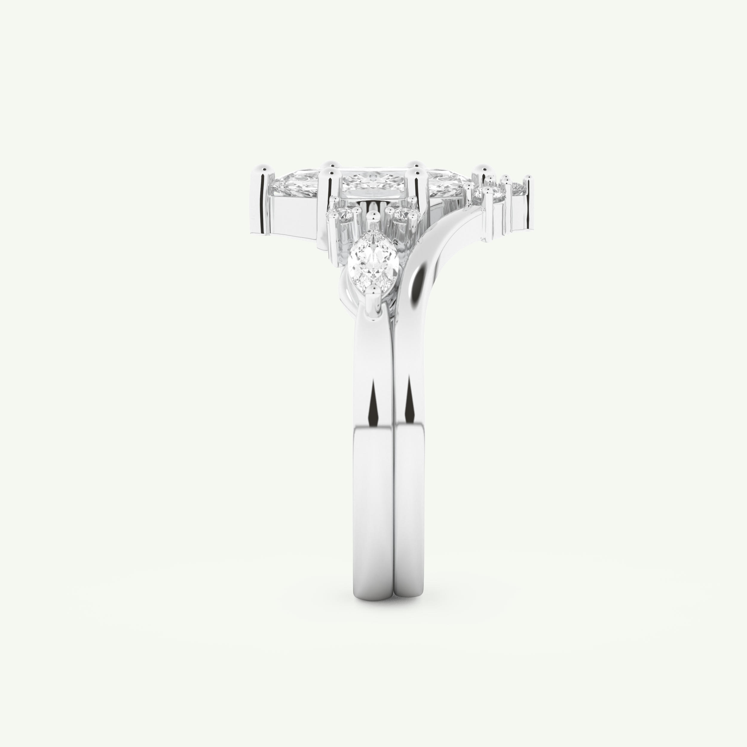 1.08 CT Marquise Cut Lab Grown Diamond Bridal Set 18