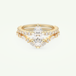 1.08 CT Marquise Cut Pave Lab Grown Diamond Bridal Set 1