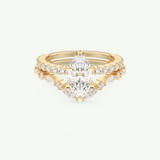 1.08 CT Marquise Cut Pave Lab Grown Diamond Bridal Set 1