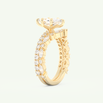 1.08 CT Marquise Cut Pave Lab Grown Diamond Bridal Set 4