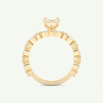 1.08 CT Marquise Cut Pave Lab Grown Diamond Bridal Set 5