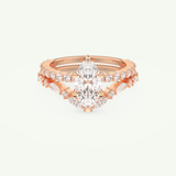 1.08 CT Marquise Cut Pave Lab Grown Diamond Bridal Set 7