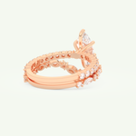 1.08 CT Marquise Cut Pave Lab Grown Diamond Bridal Set 9