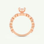 1.08 CT Marquise Cut Pave Lab Grown Diamond Bridal Set 11