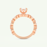 1.08 CT Marquise Cut Pave Lab Grown Diamond Bridal Set 11