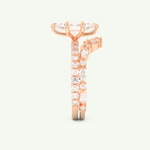 1.08 CT Marquise Cut Pave Lab Grown Diamond Bridal Set 12