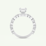 1.08 CT Marquise Cut Pave Lab Grown Diamond Bridal Set 17