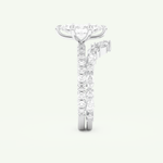 1.08 CT Marquise Cut Pave Lab Grown Diamond Bridal Set 18
