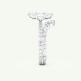 1.08 CT Marquise Cut Pave Lab Grown Diamond Bridal Set 18
