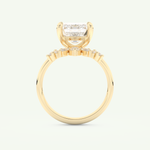3.17 CT Emerald Cut Solitaire Lab Grown Diamond Bridal Set 5