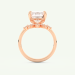 3.17 CT Emerald Cut Solitaire Lab Grown Diamond Bridal Set 11