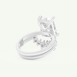 3.17 CT Emerald Cut Solitaire Lab Grown Diamond Bridal Set 15