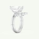 3.17 CT Emerald Cut Solitaire Lab Grown Diamond Bridal Set 16
