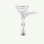 3.17 CT Emerald Cut Solitaire Lab Grown Diamond Bridal Set 18