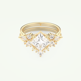 1.72 CT Princess Cut Lab Grown Diamond Bridal Set 1