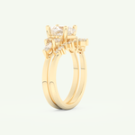 1.72 CT Princess Cut Lab Grown Diamond Bridal Set 4