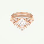 1.72 CT Princess Cut Lab Grown Diamond Bridal Set 7