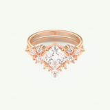 1.72 CT Princess Cut Lab Grown Diamond Bridal Set 7