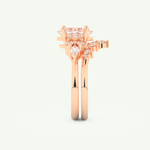1.72 CT Princess Cut Lab Grown Diamond Bridal Set 12