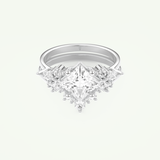 1.72 CT Princess Cut Lab Grown Diamond Bridal Set 13
