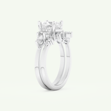 1.72 CT Princess Cut Lab Grown Diamond Bridal Set 16