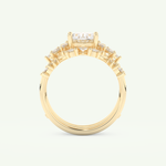 1.67 CT Oval Cut Cluster Lab Grown Diamond Bridal Set 5