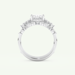1.67 CT Oval Cut Cluster Lab Grown Diamond Bridal Set 17