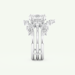 1.67 CT Oval Cut Cluster Lab Grown Diamond Bridal Set 18