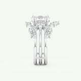 1.67 CT Oval Cut Cluster Lab Grown Diamond Bridal Set 18