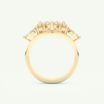 1.04 CT Princess Cut Cluster Lab Grown Diamond Bridal Set 5