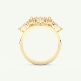 1.04 CT Princess Cut Cluster Lab Grown Diamond Bridal Set 5