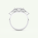 1.04 CT Princess Cut Cluster Lab Grown Diamond Bridal Set 17