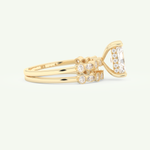 1.56 CT Radiant Cut Hidden Halo & Pave Lab Grown Diamond Bridal Set 2