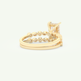 1.56 CT Radiant Cut Hidden Halo & Pave Lab Grown Diamond Bridal Set 3