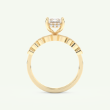 1.56 CT Radiant Cut Hidden Halo & Pave Lab Grown Diamond Bridal Set 5