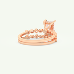 1.56 CT Radiant Cut Hidden Halo & Pave Lab Grown Diamond Bridal Set 9
