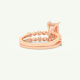1.56 CT Radiant Cut Hidden Halo & Pave Lab Grown Diamond Bridal Set 9