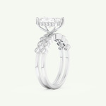 1.56 CT Radiant Cut Hidden Halo & Pave Lab Grown Diamond Bridal Set 16