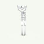 1.56 CT Radiant Cut Hidden Halo & Pave Lab Grown Diamond Bridal Set 18