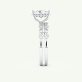 1.56 CT Radiant Cut Hidden Halo & Pave Lab Grown Diamond Bridal Set 18