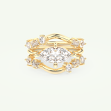 1.08 CT Marquise Cut Solitaire Lab Grown Diamond Bridal Set 1