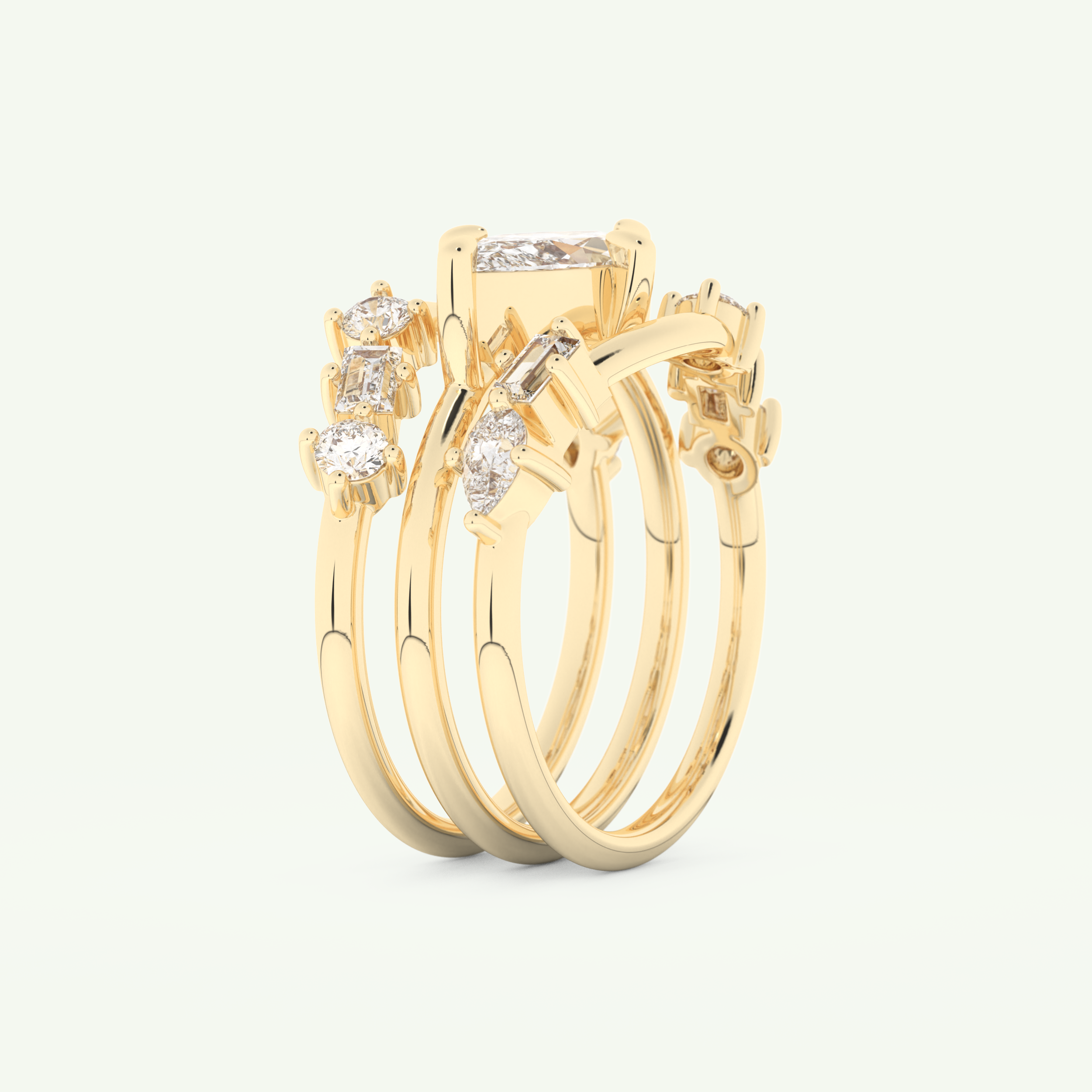 1.08 CT Marquise Cut Solitaire Lab Grown Diamond Bridal Set 4