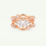 1.08 CT Marquise Cut Solitaire Lab Grown Diamond Bridal Set 7