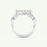 1.08 CT Marquise Cut Solitaire Lab Grown Diamond Bridal Set 17