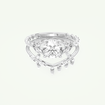 1.08 CT Round Cut Cluster Lab Grown Diamond Bridal Set 13