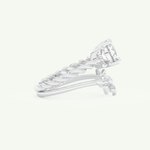 1.08 CT Round Cut Cluster Lab Grown Diamond Bridal Set 14