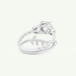 1.08 CT Round Cut Cluster Lab Grown Diamond Bridal Set 15