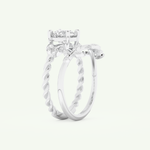 1.08 CT Round Cut Cluster Lab Grown Diamond Bridal Set 16