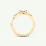 1.18 CT Oval Cut Cluster Lab Grown Diamond Bridal Set 5
